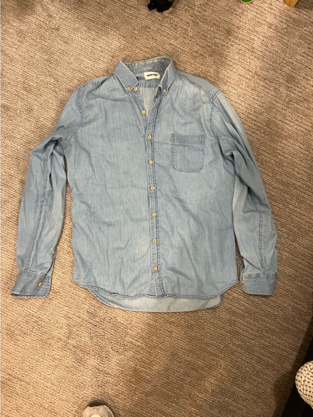 Taylor Stitch Light Blue Denim Button-Down Shirt